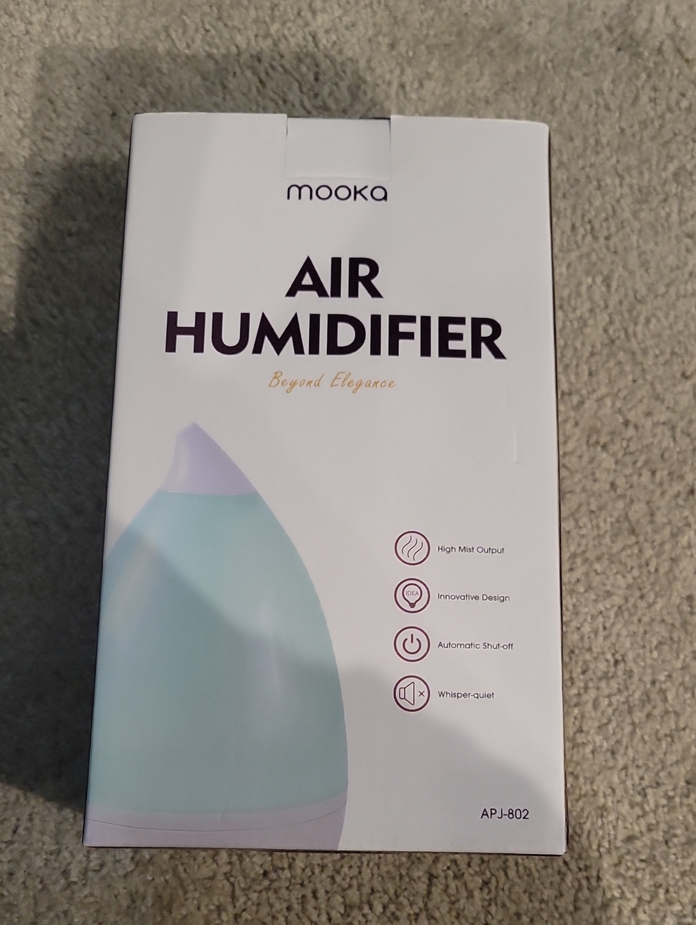 Mooka Air Humidifier in Light Green – Ultrasonic Cool Mist